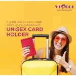 VIAGGI Unisex Travel Card Holder - Red